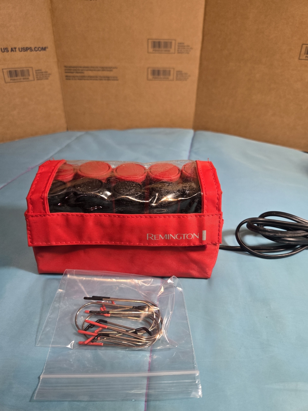 Remington H-1015 Compact Travel Hot Rollers Complete with Clips Tested